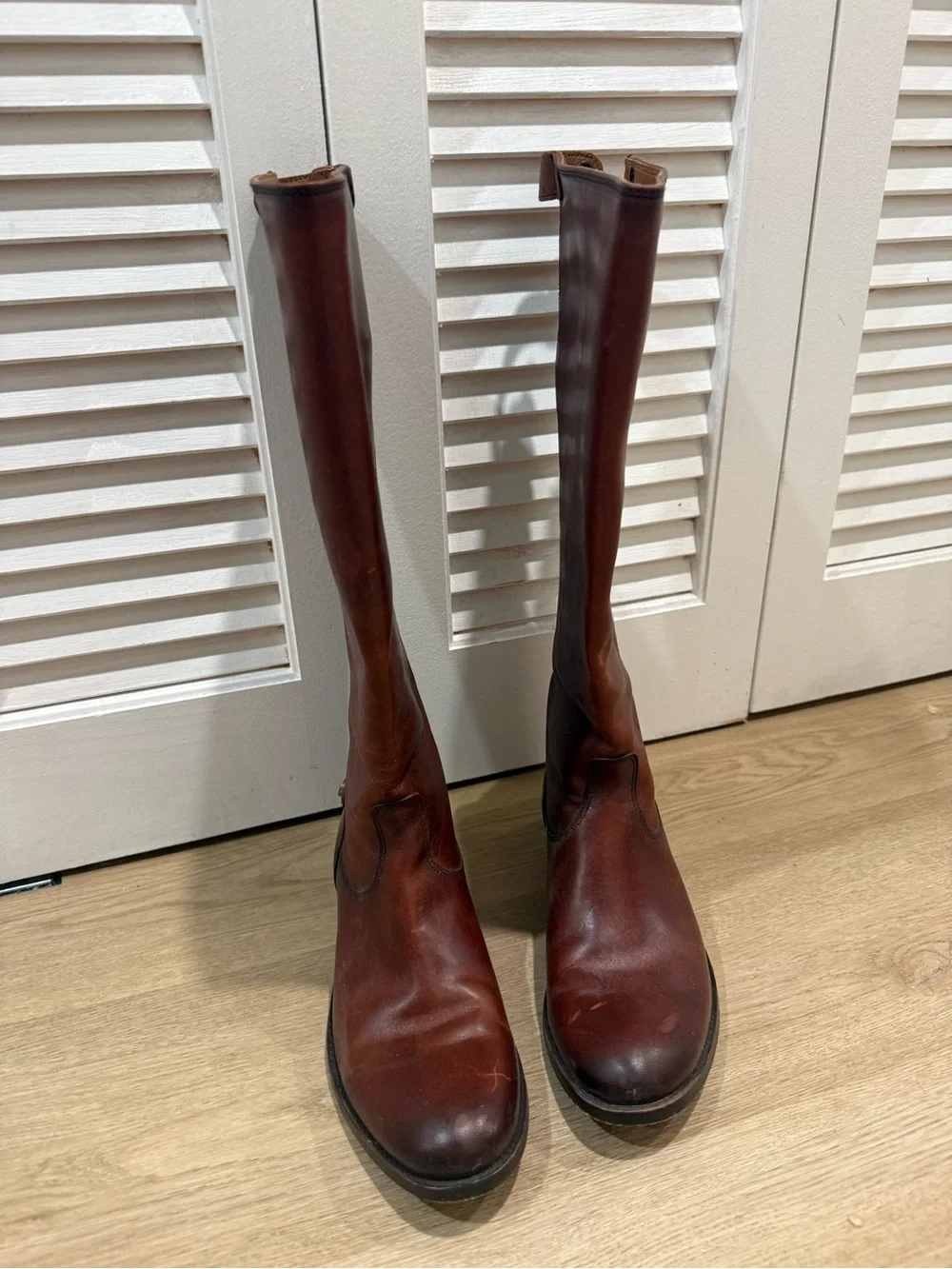 Frye Women's Over-the-Knee Riding Boots in Chestnut Brown